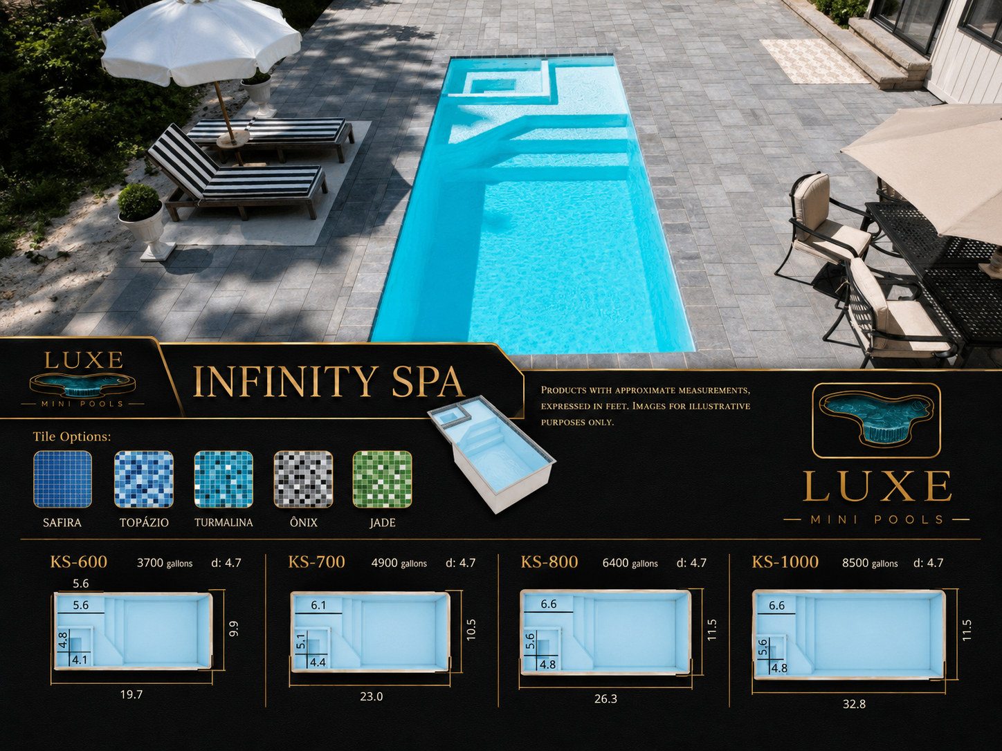 Infinity Spa fiberglass spool combining a mini pool and spa for a small yard | Texas service areas: Houston, Spring, Magnolia, Montgomery, Conroe, Katy, Navasota, Bryan, College Station, Hempstead, Cypress, and Huntsville, Texas Infinity Spa fiberglass spool combining a mini pool and spa for a small yard in Houston and Spring, Texas