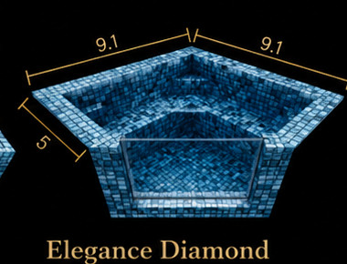 Diamond Transparent glass-window spa and modern spool for small backyards in Houston and Spring, Texas